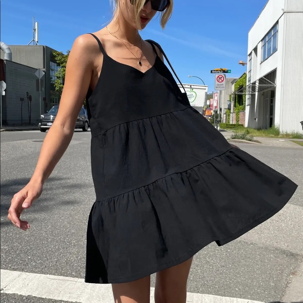 Orange Oak + Fort TIERED MINI DRESS - Picture 3 of 5